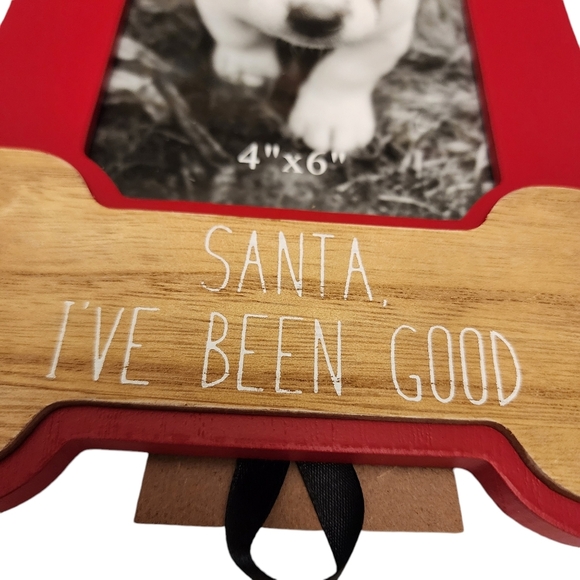 Christmas Wooden Dog Picture Frame - Picture 2 of 3